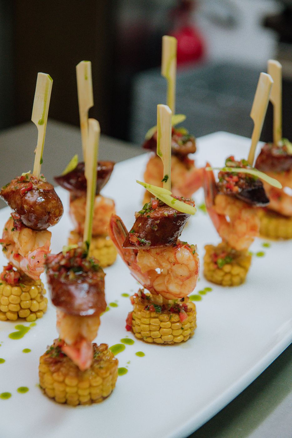 Gambor i zanatska kobasica na kukuruzu, tapas